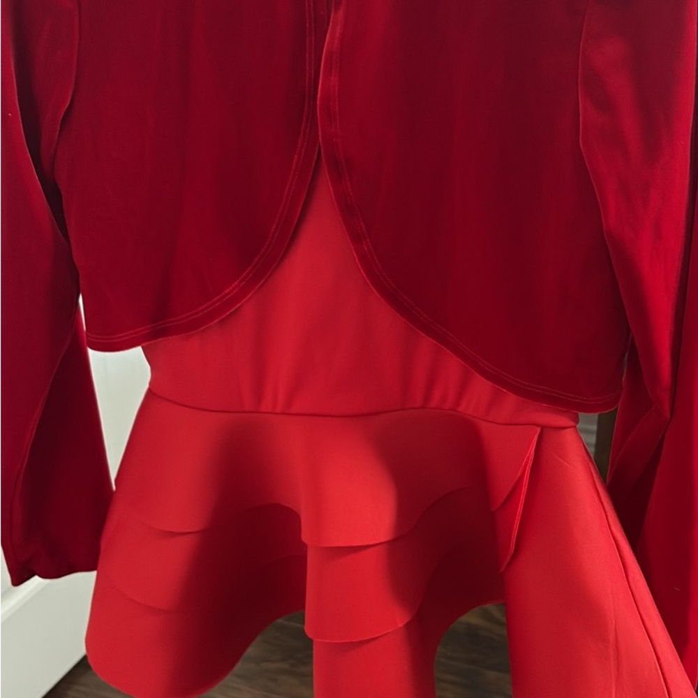 Elegant Red Kids Casual Dress